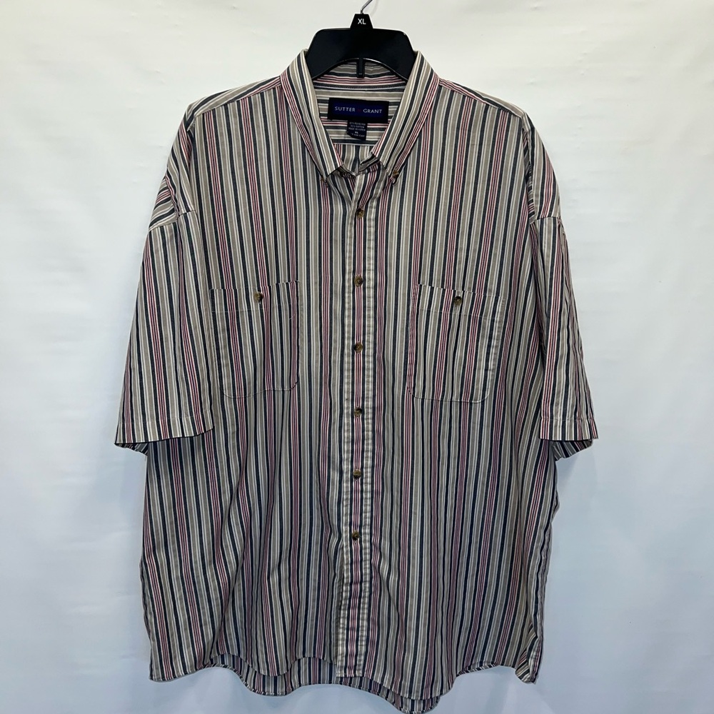 Sutter & Grant Shirt Mens Extra Large Multicolor Short Sleeve Cotton Blend